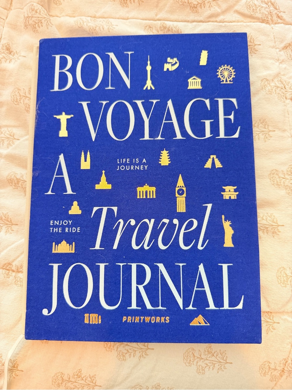 Anthropologie Bon Voyage Travel Journal - Blue & Gold